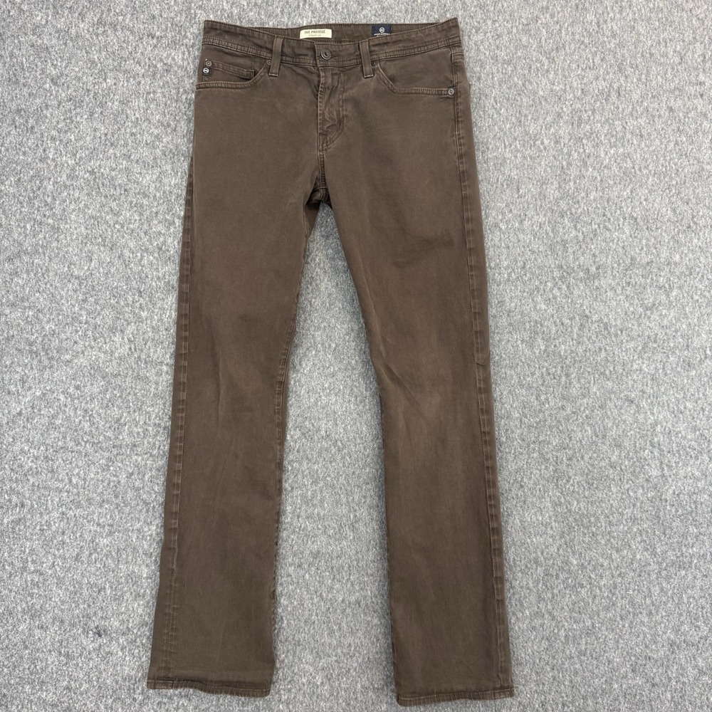 AG Adriano Goldschmied The Protégé Straight Leg Jeans Brown 30x34 Made USA